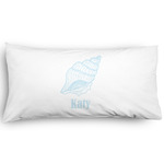 Sea-blue Seashells Pillow Case - King - Graphic (Personalized)