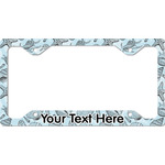 Sea-blue Seashells License Plate Frame - Style C (Personalized)