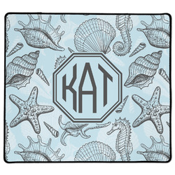 Sea-blue Seashells XL Gaming Mouse Pad - 18" x 16" (Personalized)