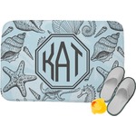 Sea-blue Seashells Memory Foam Bath Mat (Personalized)