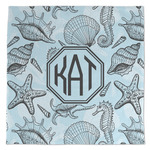 Sea-blue Seashells Microfiber Dish Towel (Personalized)