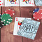 Sea-blue Seashells On Table with Poker Chips