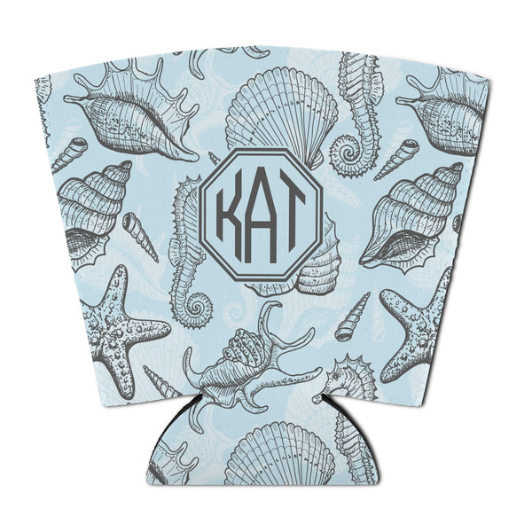 Custom Sea-blue Seashells Party Cup Sleeve - with Bottom (Personalized)