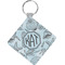 Sea-blue Seashells Personalized Diamond Key Chain