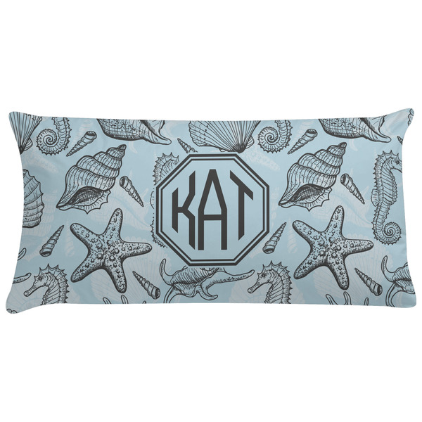Custom Sea-blue Seashells Pillow Case - King (Personalized)