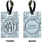 Sea-blue Seashells Rectangle Luggage Tag (Front + Back)