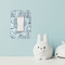 Sea-blue Seashells Rocker Light Switch Covers - Single - IN CONTEXT