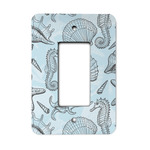 Sea-blue Seashells Rocker Style Light Switch Cover