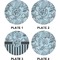 Sea-blue Seashells Set of Appetizer / Dessert Plates (Approval)