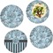 Sea-blue Seashells Set of Lunch / Dinner Plates