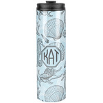 Sea-blue Seashells Stainless Steel Skinny Tumbler - 20 oz (Personalized)