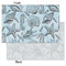 Sea-blue Seashells Tissue Paper - Heavyweight - Small - Front & Back