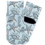 Sea-blue Seashells Toddler Ankle Socks