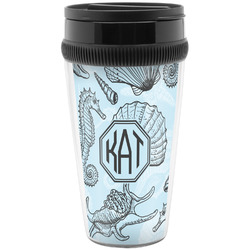 Sea-blue Seashells Acrylic Travel Mug without Handle (Personalized)