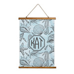 Sea-blue Seashells Wall Hanging Tapestry - Tall (Personalized)