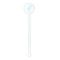 Sea-blue Seashells White Plastic 5.5" Stir Stick - Round - Single Stick