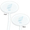 Sea-blue Seashells White Plastic 7" Stir Stick - Double Sided - Oval - Front & Back