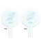 Sea-blue Seashells White Plastic 7" Stir Stick - Double Sided - Round - Front & Back