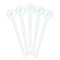 Sea-blue Seashells White Plastic 7" Stir Stick - Round - Fan View