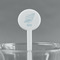 Sea-blue Seashells White Plastic 7" Stir Stick - Round - Main