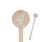 Sea-blue Seashells Wooden 7.5" Stir Stick - Round - Closeup