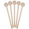 Sea-blue Seashells Wooden 7.5" Stir Stick - Round - Fan View