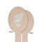 Sea-blue Seashells Wooden Food Pick - Oval - Single Sided - Front & Back