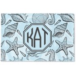 Sea-blue Seashells Woven Mat (Personalized)