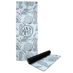 Sea-blue Seashells Yoga Mat (Personalized)