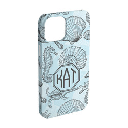 Sea-blue Seashells iPhone Case - Plastic - iPhone 15 (Personalized)