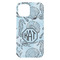 Sea-blue Seashells iPhone 15 Plus Case - Back