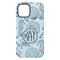 Sea-blue Seashells iPhone 15 Plus Tough Case - Back