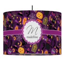 Halloween 16" Drum Pendant Lamp - Fabric (Personalized)