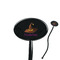 Halloween Black Plastic 7" Stir Stick - Oval - Closeup