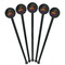 Halloween Black Plastic 7" Stir Stick - Round - Fan View