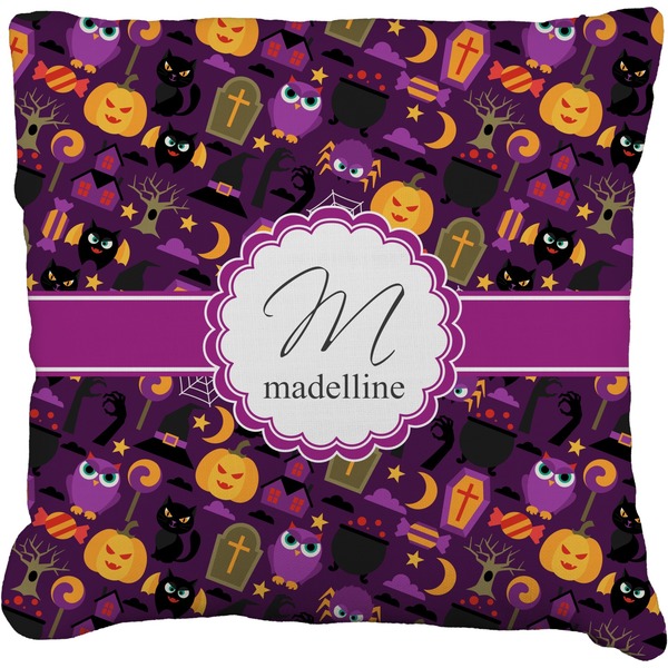 Custom Halloween Faux-Linen Throw Pillow 26" (Personalized)