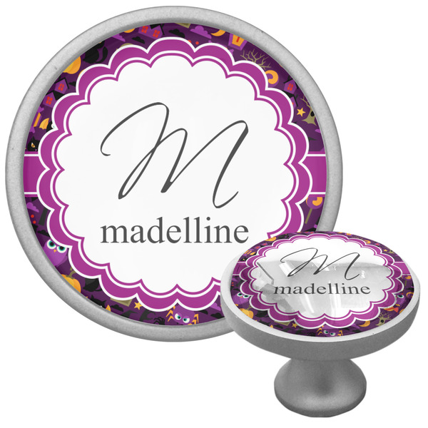 Custom Halloween Cabinet Knob (Silver) (Personalized)