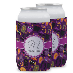 Halloween Can Cooler (12 oz) w/ Name and Initial