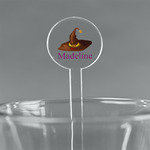 Halloween 7" Round Plastic Stir Sticks - Clear (Personalized)