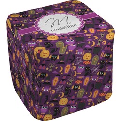 Halloween Cube Pouf Ottoman - 13" (Personalized)