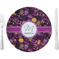 Halloween Glass Lunch / Dinner Plate 10" (Personalized)