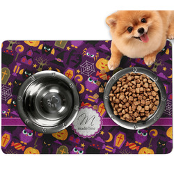 Halloween Dog Food Mat - Small w/ Name and Initial