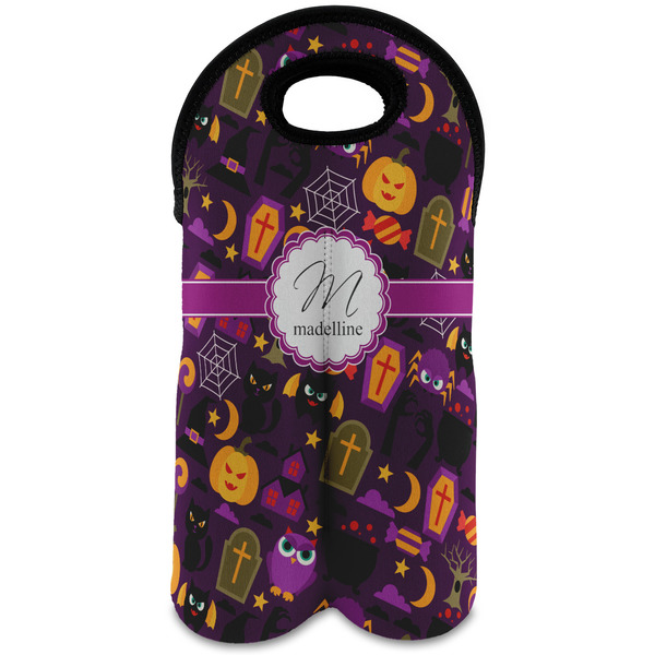 Custom Halloween Wine Tote Bag (2 Bottles) (Personalized)