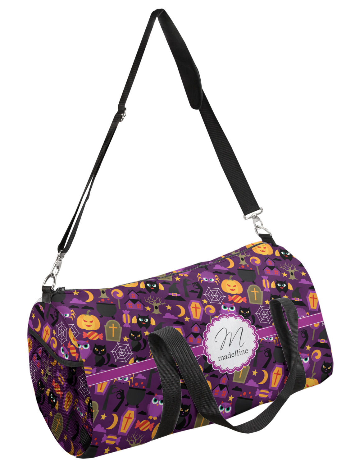 purple duffle bag personalized