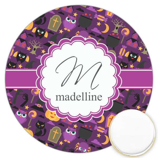 Custom Halloween Printed Cookie Topper - 3.25" (Personalized)