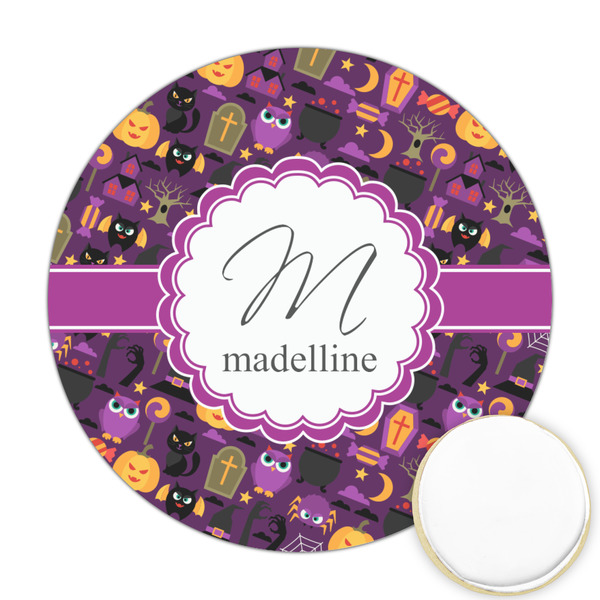 Custom Halloween Printed Cookie Topper - Round (Personalized)