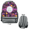 Halloween Large Backpack - Gray - Front & Back View