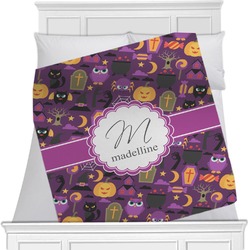 Halloween Minky Blanket - Twin / Full - 80"x60" - Double Sided (Personalized)