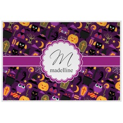 Halloween Laminated Placemat w/ Name and Initial