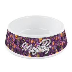 Halloween Plastic Dog Bowl - Small (Personalized)